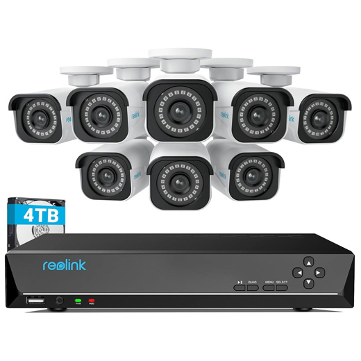 REOLINK 4K Security Camera System, 8pcs PoE Wired